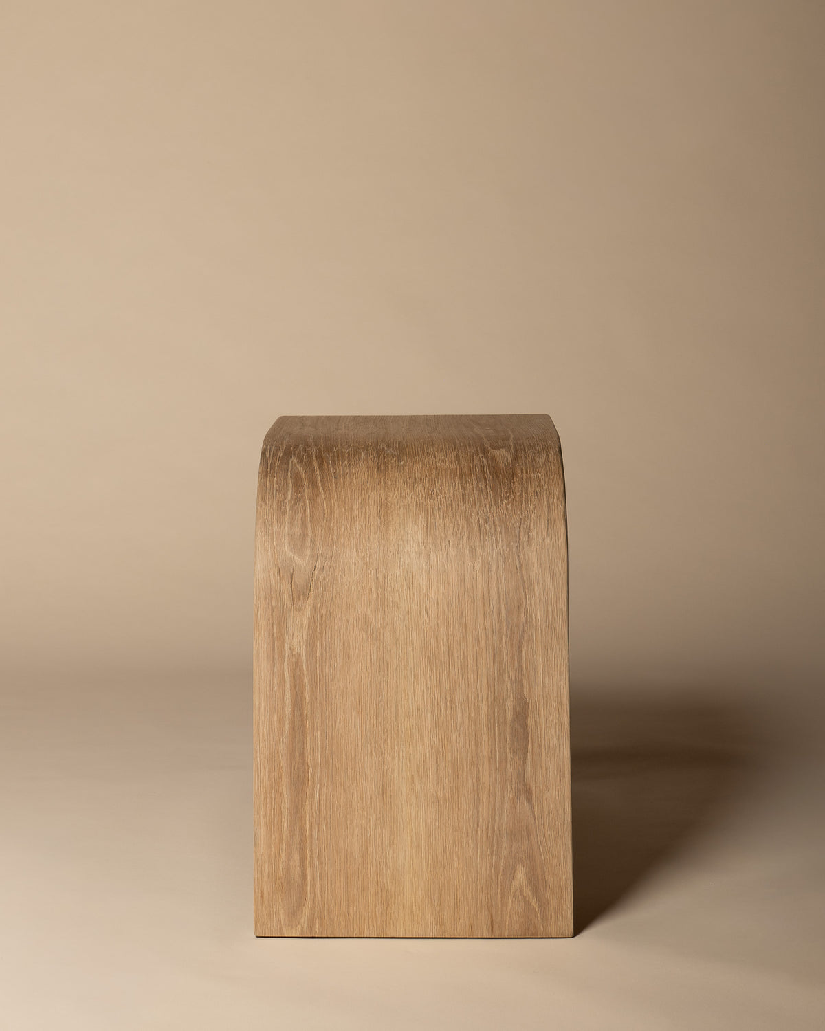 Brume bench viewed from its oak end.